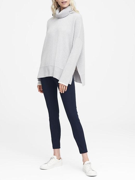 Banana Republic Womens Devon Legging-fit Machine-washable Bi-stretch Ankle Pant Navy Size 0