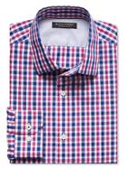 Banana Republic Mens Camden Fit Non Iron Pink Gingham Shirt Size L Tall - Pink