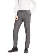 Banana Republic Mens Standard Fit Wool Suit Trouser - Gray Texture