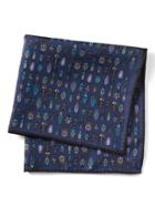 Banana Republic Mens Bug Collection Silk Pocket Square Navy Size One Size
