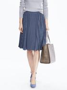 Banana Republic Womens Pleated Lace Midi Skirt Size 0 - Blue Grey 736