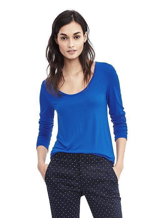 Banana Republic Womens Signature Modal Tee - Blue Voyage