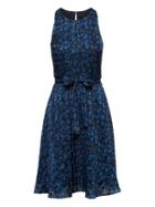 Banana Republic Womens Petite Leopard Print Racer-neck Fit-and-flare Dress Leopard Print Size 0