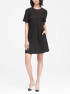 Banana Republic Womens Paneled Fit-and-flare Dress Black Size 4