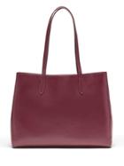 Banana Republic Womens Italian Leather East-west Tote Oxblood Size One Size