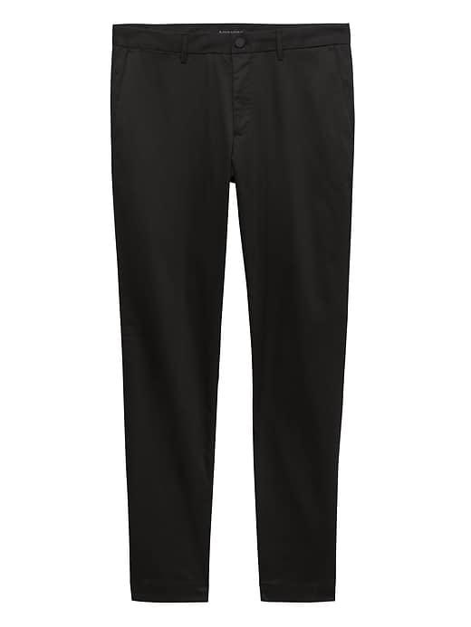 Banana Republic Mens Aiden Slim Core Temp Pant Matte Black Size 29w