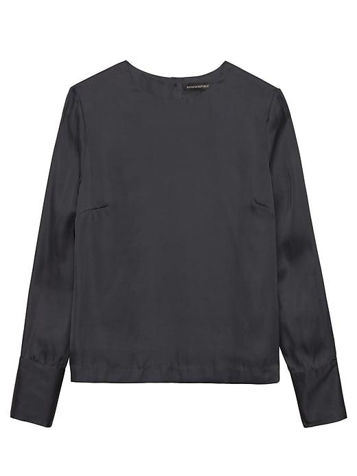 Banana Republic Womens Button-back Top Navy Size Xs