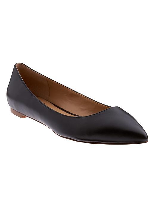 Banana Republic Angela Pointed Toe Flat Size 10 - Black