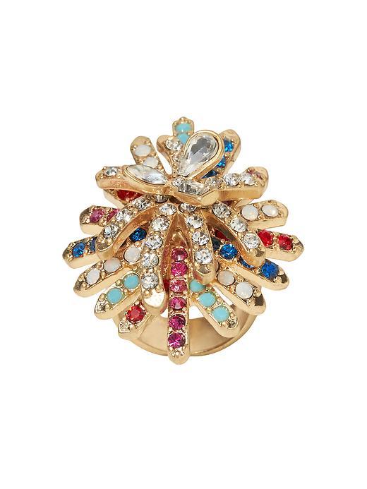 Banana Republic Fireworks Cocktail Ring Size 5 - Multi