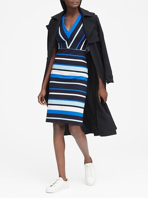 Banana Republic Ponte V-neck Sheath Dress