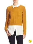 Banana Republic Womens Factory Crop Sweater Size L - Chandelier Yellow