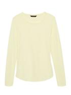 Banana Republic Womens Petite Cotton Modal Long-sleeve T-shirt Yellow Size Xs