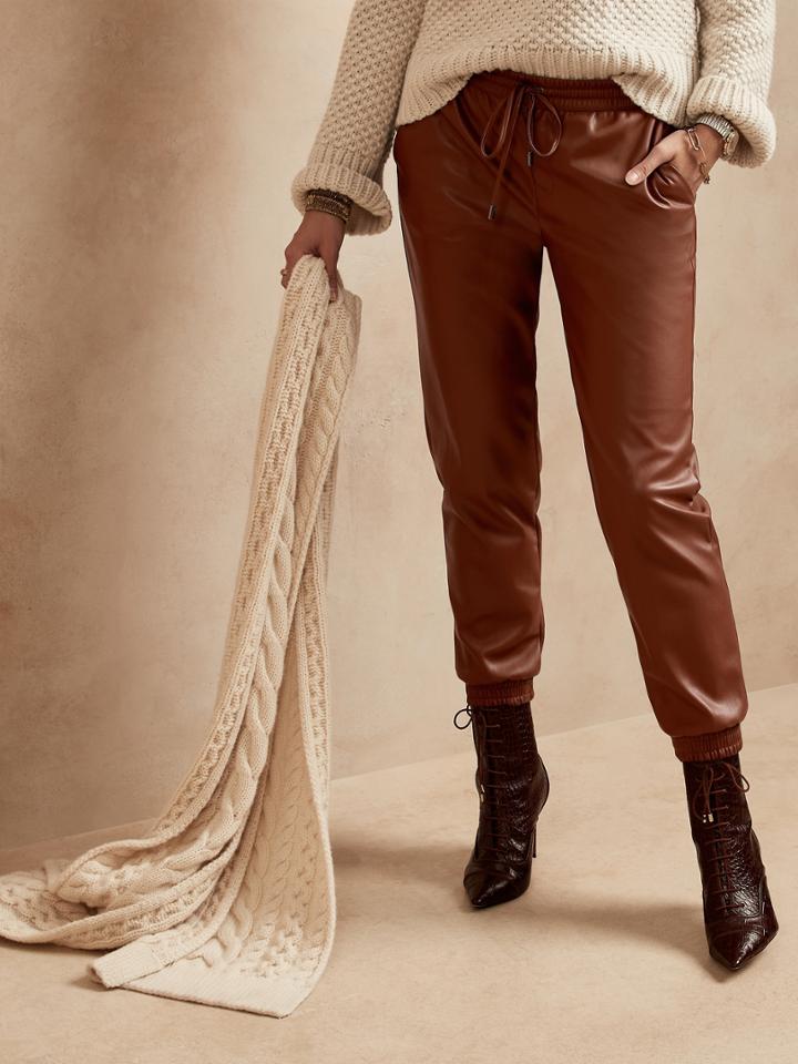 Vegan Leather Jogger