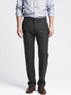 Banana Republic Mens Tailored Slim Fit Charcoal Wool Dress Pant Size 31w 30l - Dark Charcoal Gray