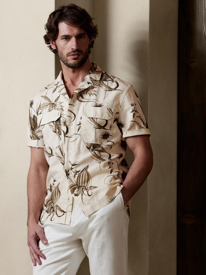 Linen-cotton Expedition Shirt