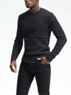 Banana Republic Mens Marled Crew Pullover - Marbled Blue