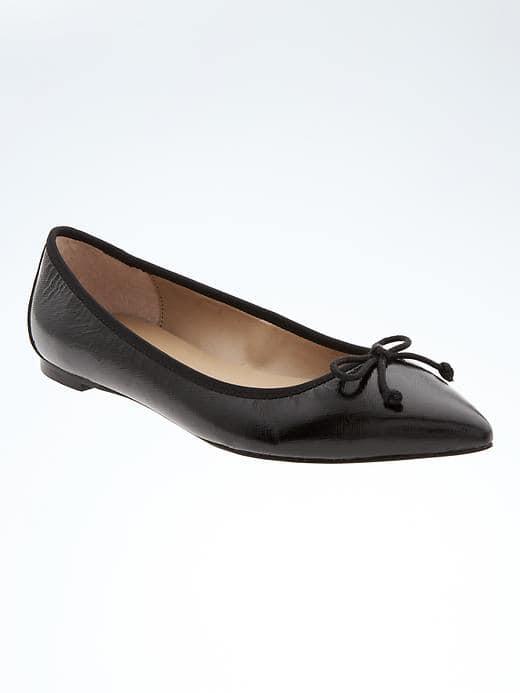 Banana Republic Pointed Toe Flat - Black