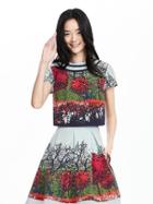 Banana Republic Womens Timo Weiland Collection Tree Print Top Size 2 - Blue Print