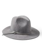 Banana Republic Womens Fedora Felt Hat Heather Gray Size S/m