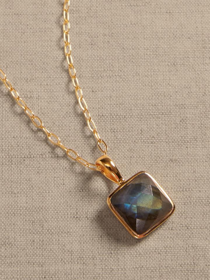 Square Facet Pendant Necklace | Aureus + Argent