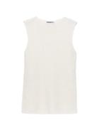 Banana Republic Womens Petite Italian Linen Sweater Shell Sweater Ivory Size M