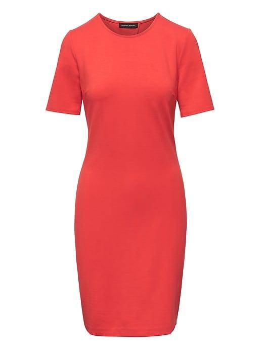 Banana Republic Womens Twist-back Ponte Sheath Dress Popsicle Red Size 6
