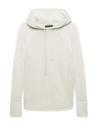 Banana Republic Womens Feather-touch Mesh-knit Sweater Hoodie Heather Light Gray Size Xl