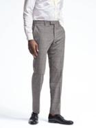 Banana Republic Mens Standard Nanotex Cotton Wool Dress Pant - Gray Texture