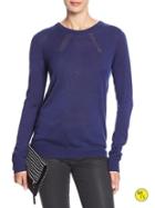 Banana Republic Womens Factory Crew-neck Sweater Cobalt Size Xs