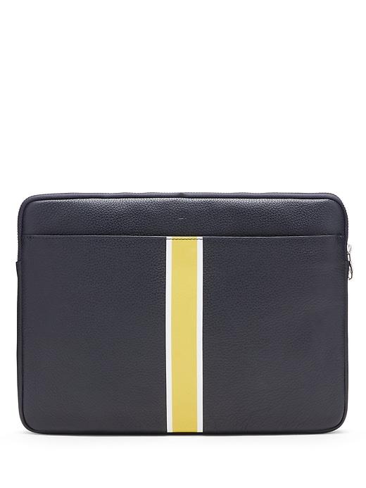 Banana Republic Mens Large Leather Pouch Navy Blue Size One Size