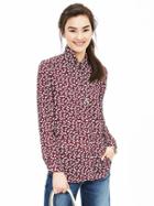 Banana Republic Womens Painterly Dot Blouse Size L Tall - Black Rose