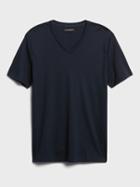 Luxury-touch V-neck T-shirt