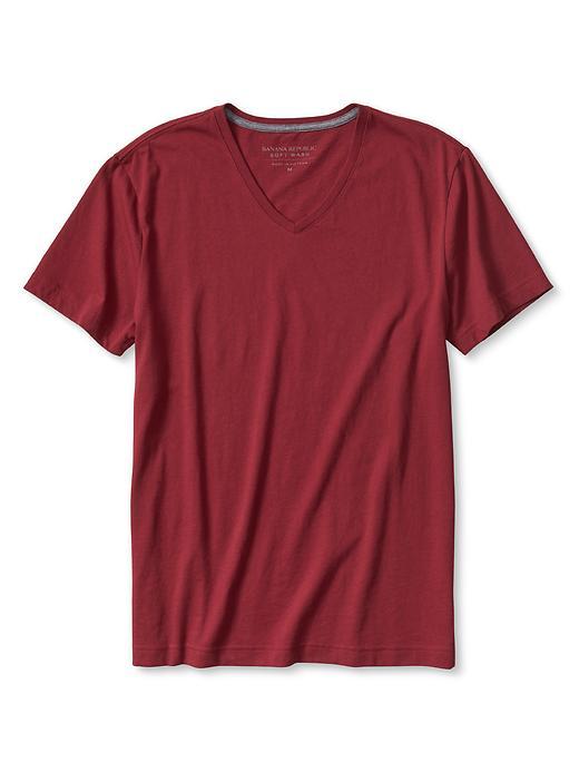 Banana Republic Soft Wash Vee Tee Size L Tall - Modern Red