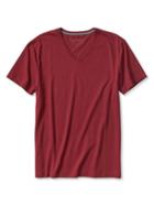 Banana Republic Soft Wash Vee Tee Size L Tall - Modern Red