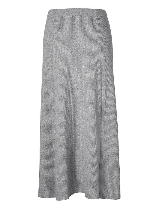 Banana Republic Womens Italian Superloft Midi Sweater Skirt Heather Gray Size Xl