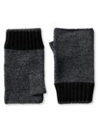 Banana Republic Mens Boiled Wool Fingerless Glove Size One Size - Dark Grey Heather