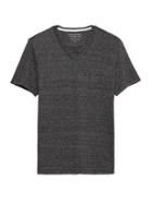 Banana Republic Mens Vintage V-neck T-shirt Gray Texture Size L