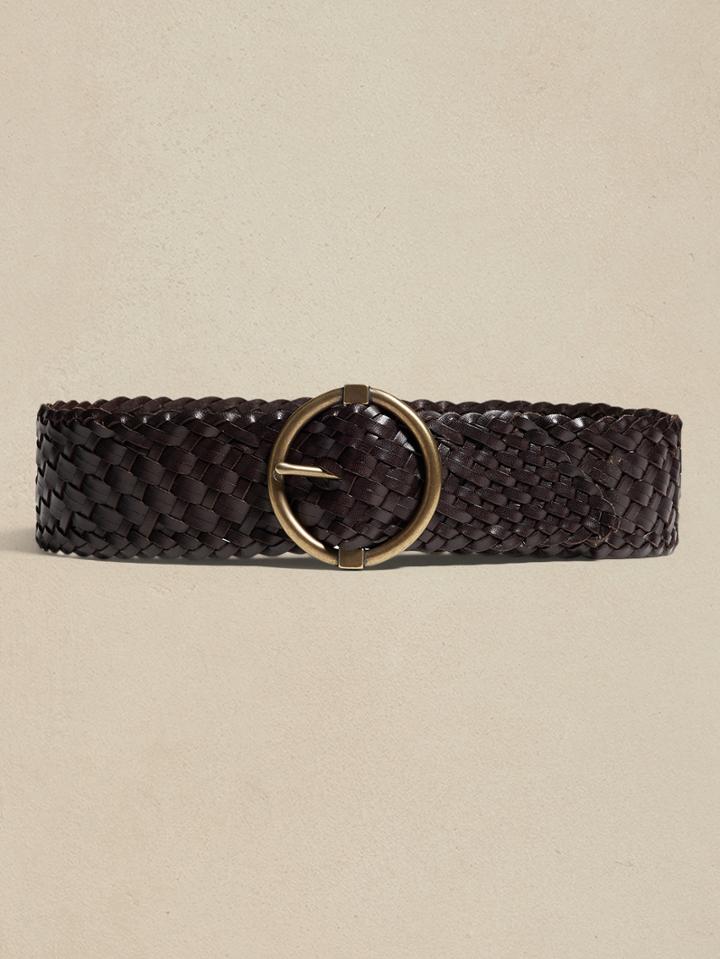 Anello Braided Leather Belt
