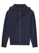 Banana Republic Mens Full-zip Sweater Hoodie With Coolmax Technology Midnight Navy Size M