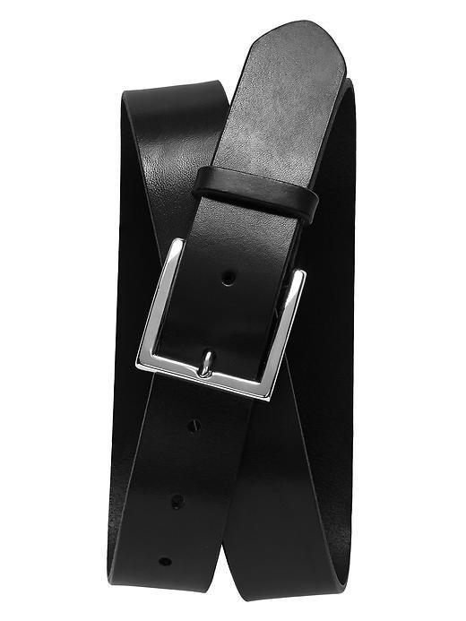 Banana Republic Men's Leather Black Modern Belt - Black