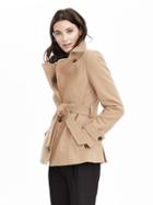 Banana Republic Melton Wool Short Trench Size 0 Petite - Camel