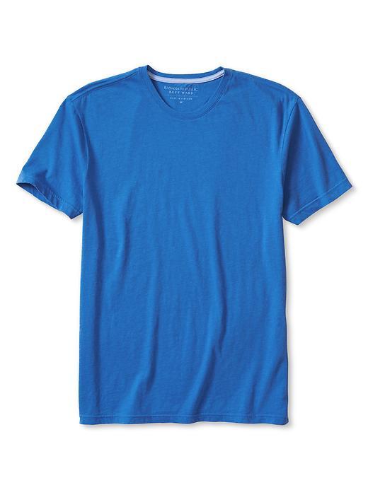 Banana Republic Soft Wash Vee Tee Size L Tall - Crystal Blue Heather