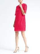 Banana Republic Womens Limited Edition Lace Shift Dress - Red