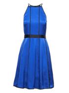 Banana Republic Womens Petite Paneled Fit-and-flare Dress Cobalt & Navy Size 6
