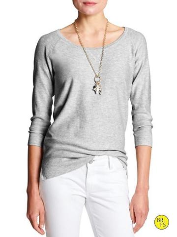 Banana Republic Factory Dorito Sweater - Light Grey Heather
