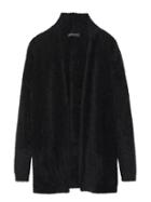 Banana Republic Womens Petite Fuzzy Long Cardigan Sweater Black Size Xs