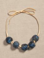 Aegean Indigo Glass Bead Necklace | Aureus + Argent
