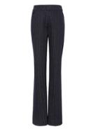 Banana Republic Womens Japan Online Exclusive Blake Wide Leg-fit Pinstripe Pant Navy Blue Size 6