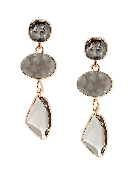 Banana Republic Womens Soft Stones Drop Earring Light Gray Size One Size