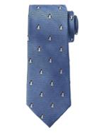 Banana Republic Mens Penguin Silk Nanotex Tie Cabana Blue Size One Size